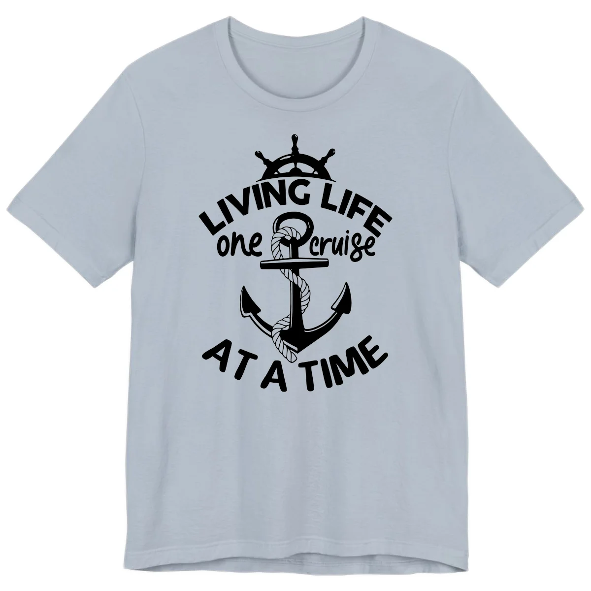 Living Life One Cruise At A Time Premium T-Shirt in Light Blue