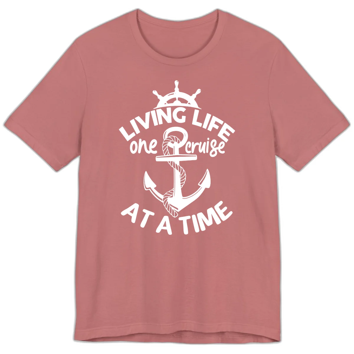 Living Life One Cruise At A Time Premium T-Shirt in Mauve