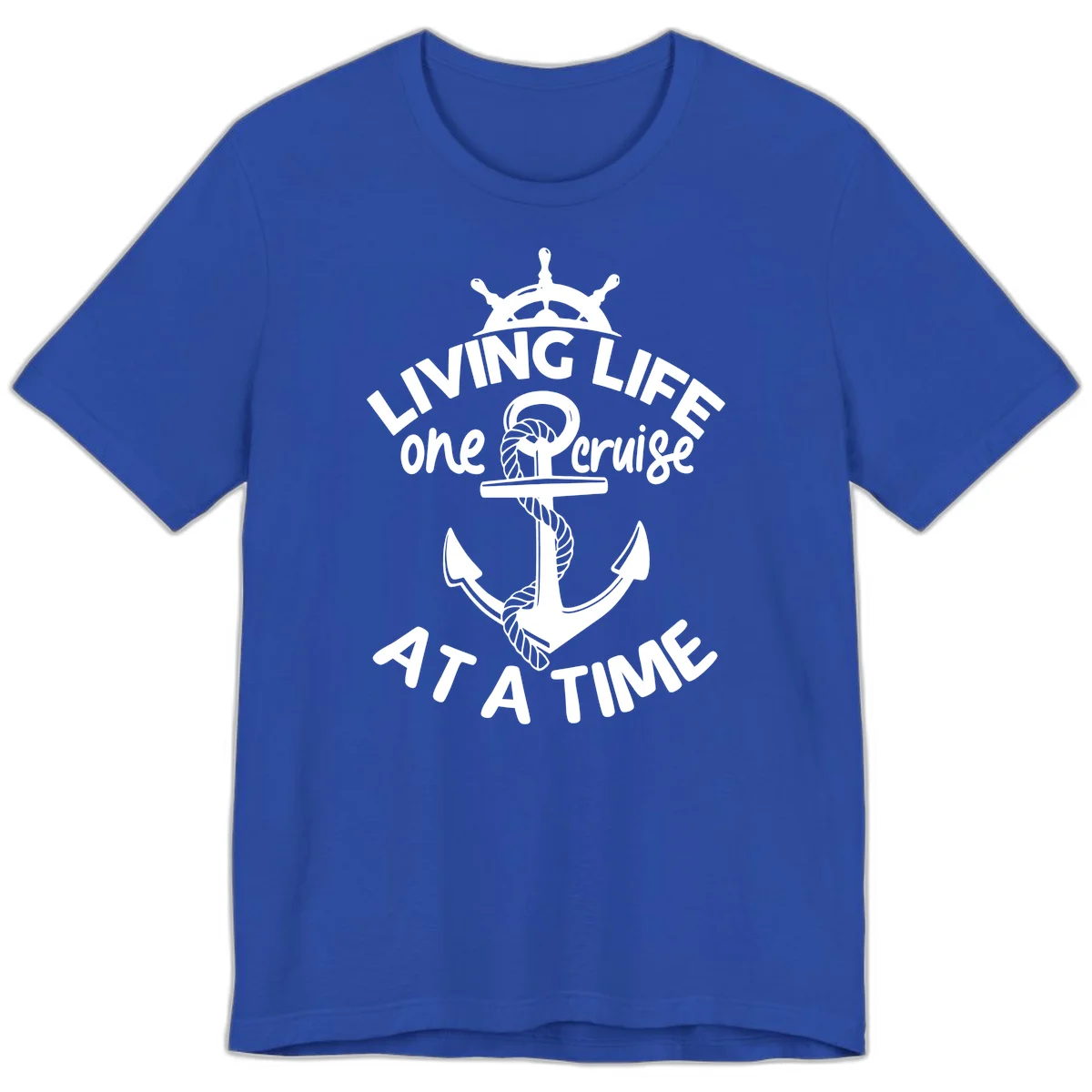 Living Life One Cruise At A Time Premium T-Shirt in True Royal