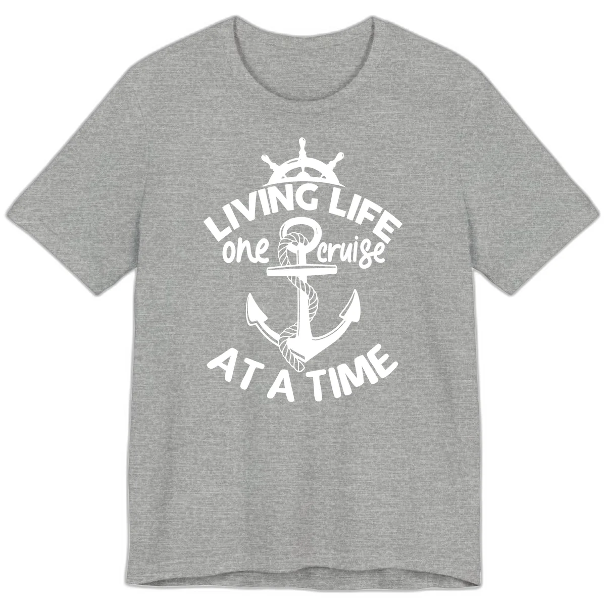 Living Life One Cruise At A Time Premium T-Shirt in Athletic Heather
