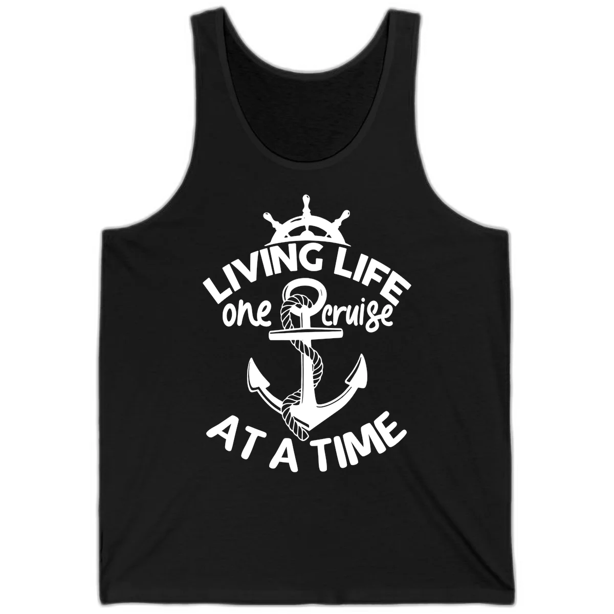 Living Life One Cruise At A Time Tank in Black