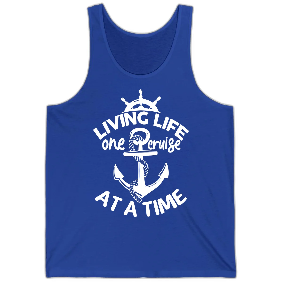 Living Life One Cruise At A Time Tank in True Royal