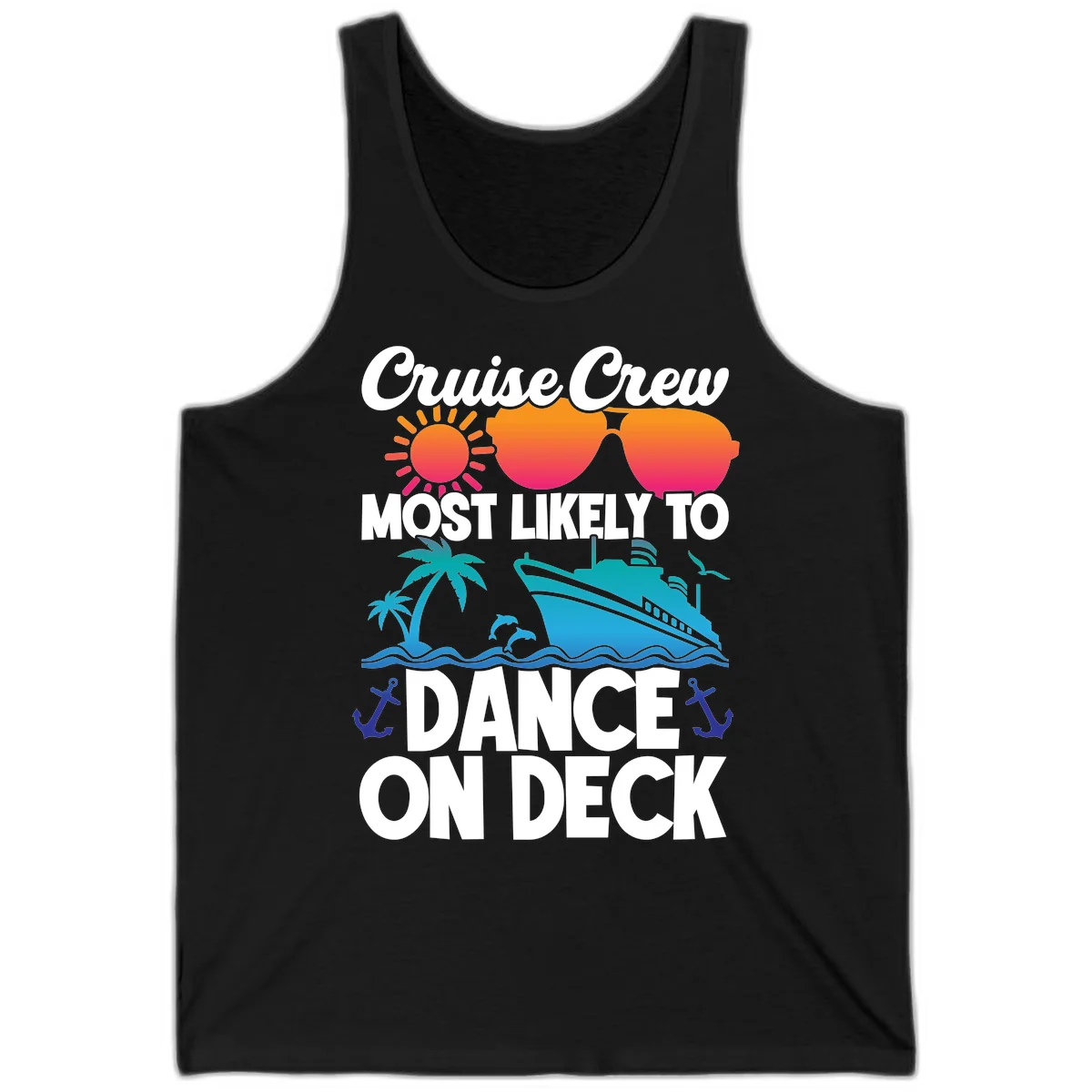 Cruise Crew Most Likely To Dance On Deck Tank in Black