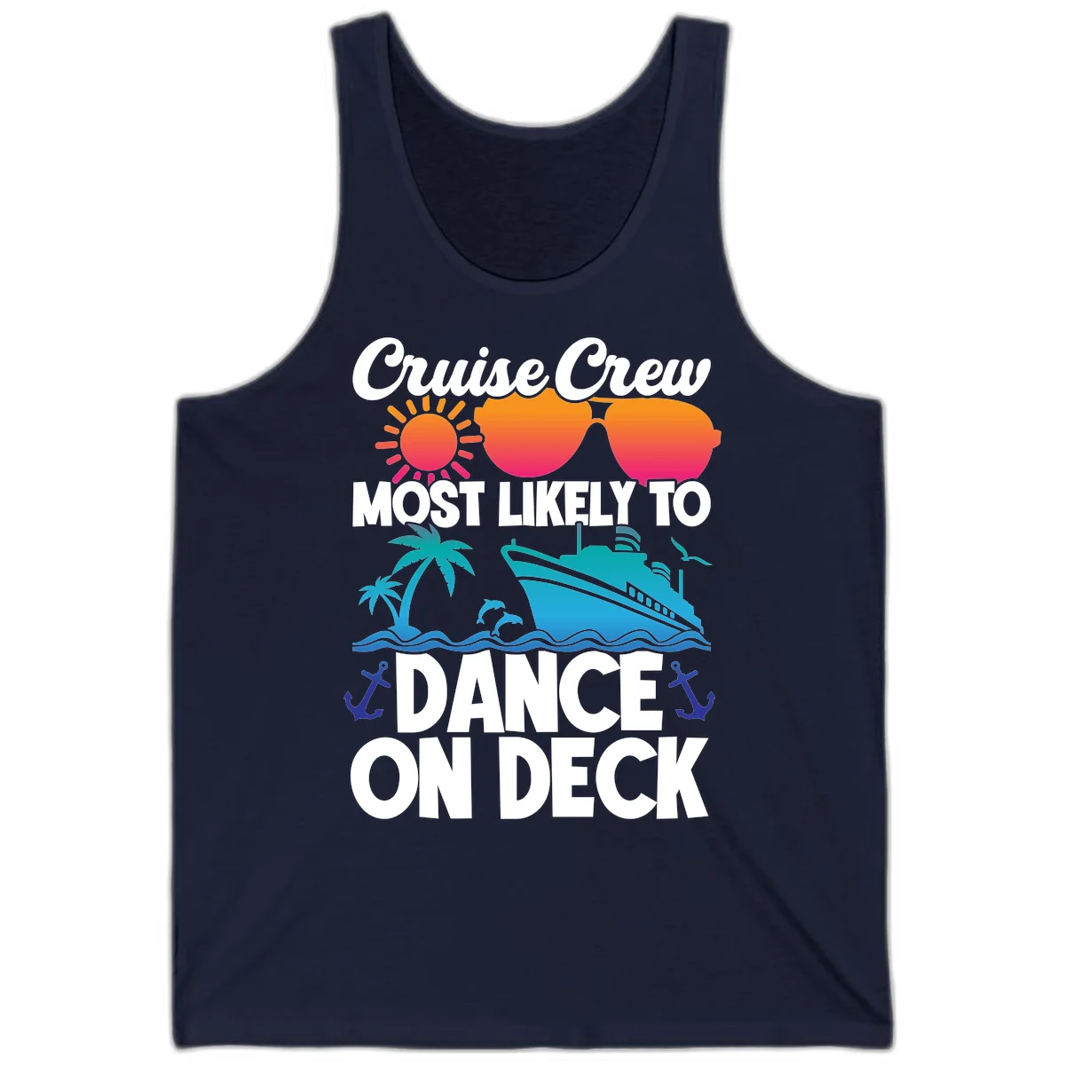 Cruise Crew Most Likely To Dance On Deck Tank in Navy
