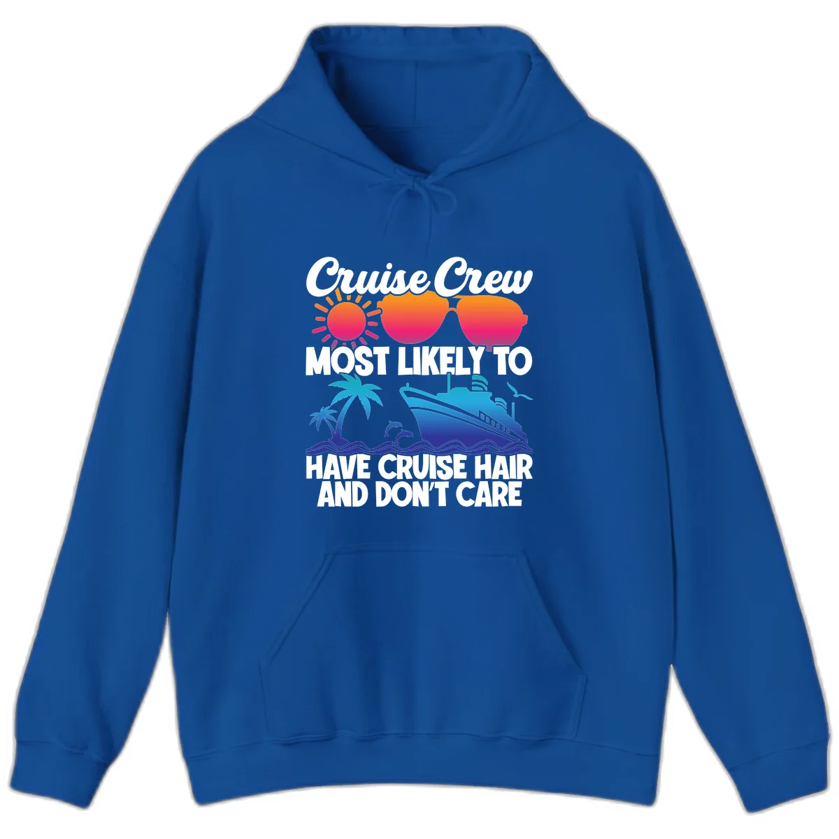 Cruise Crew Most Likely To Have Cruise Hair Hoodie in Royal