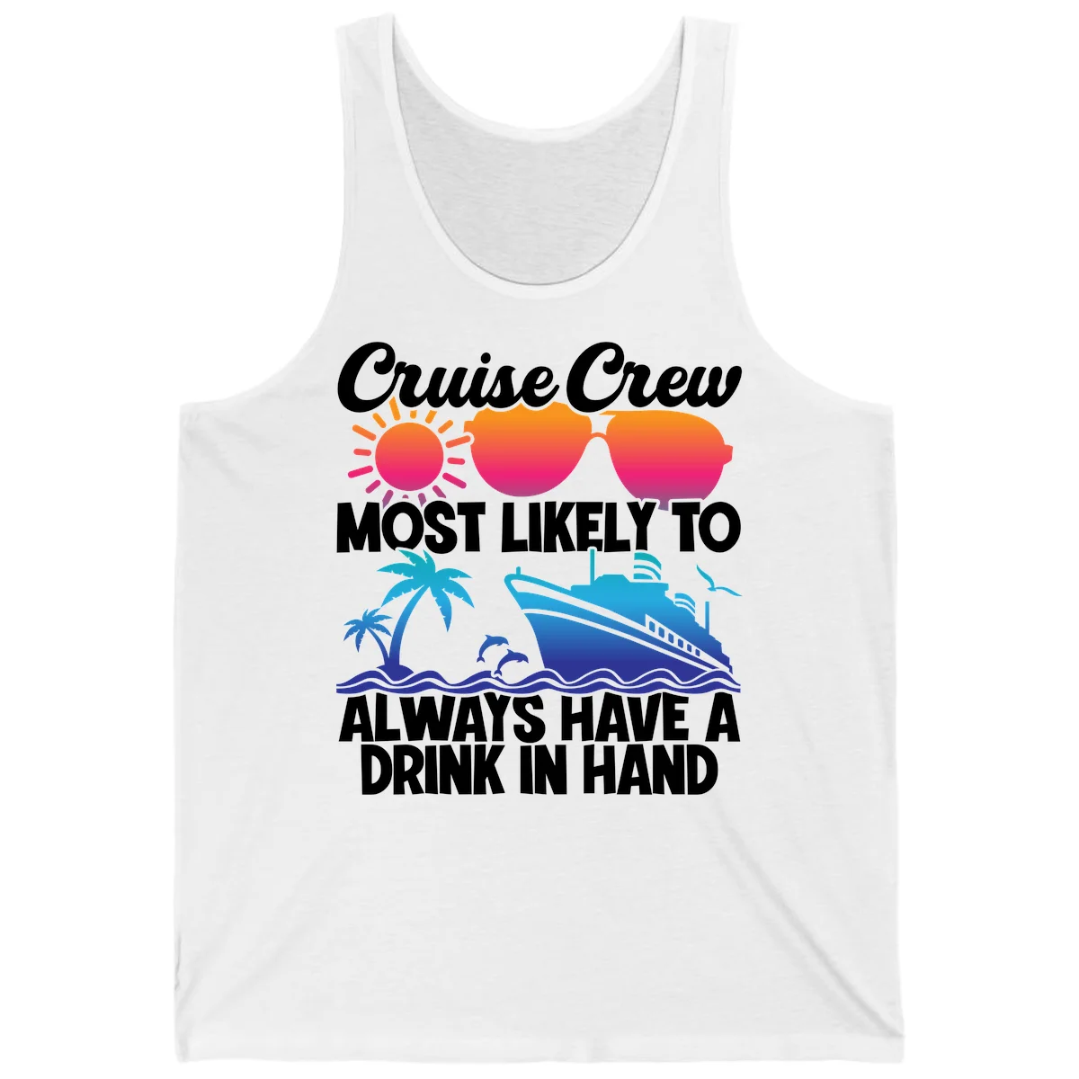 Cruise Crew Drink In Hand Tank in White