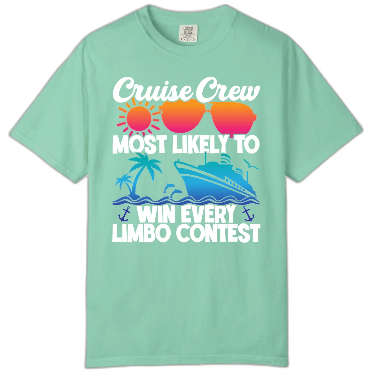 Cruise Crew Limbo Contest Comfort Color T-Shirt in Island Reef