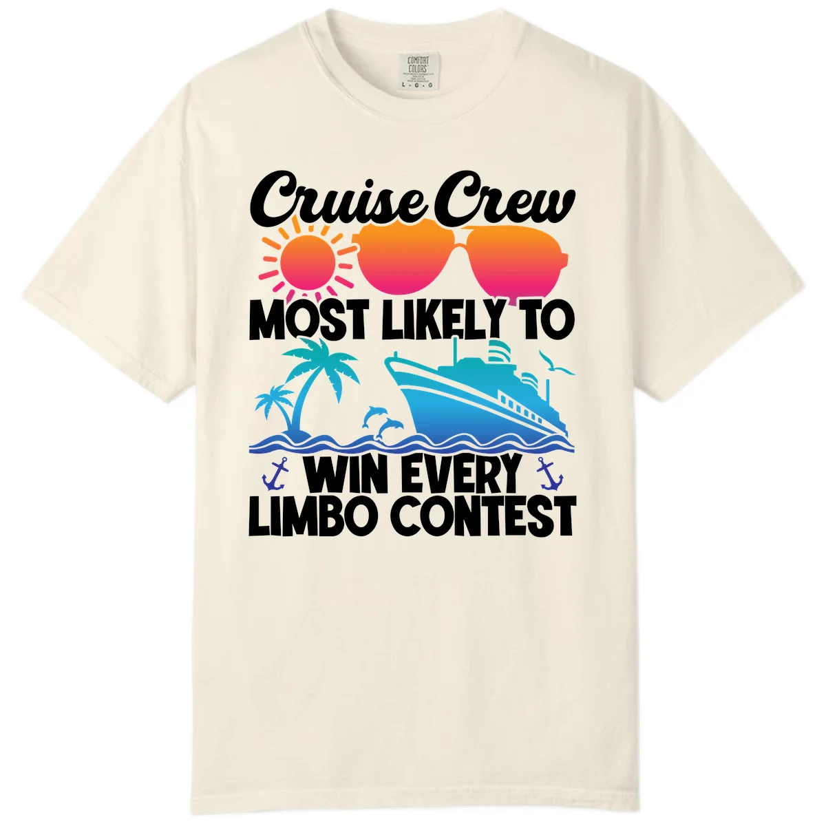 Cruise Crew Limbo Contest Comfort Color T-Shirt in Ivory