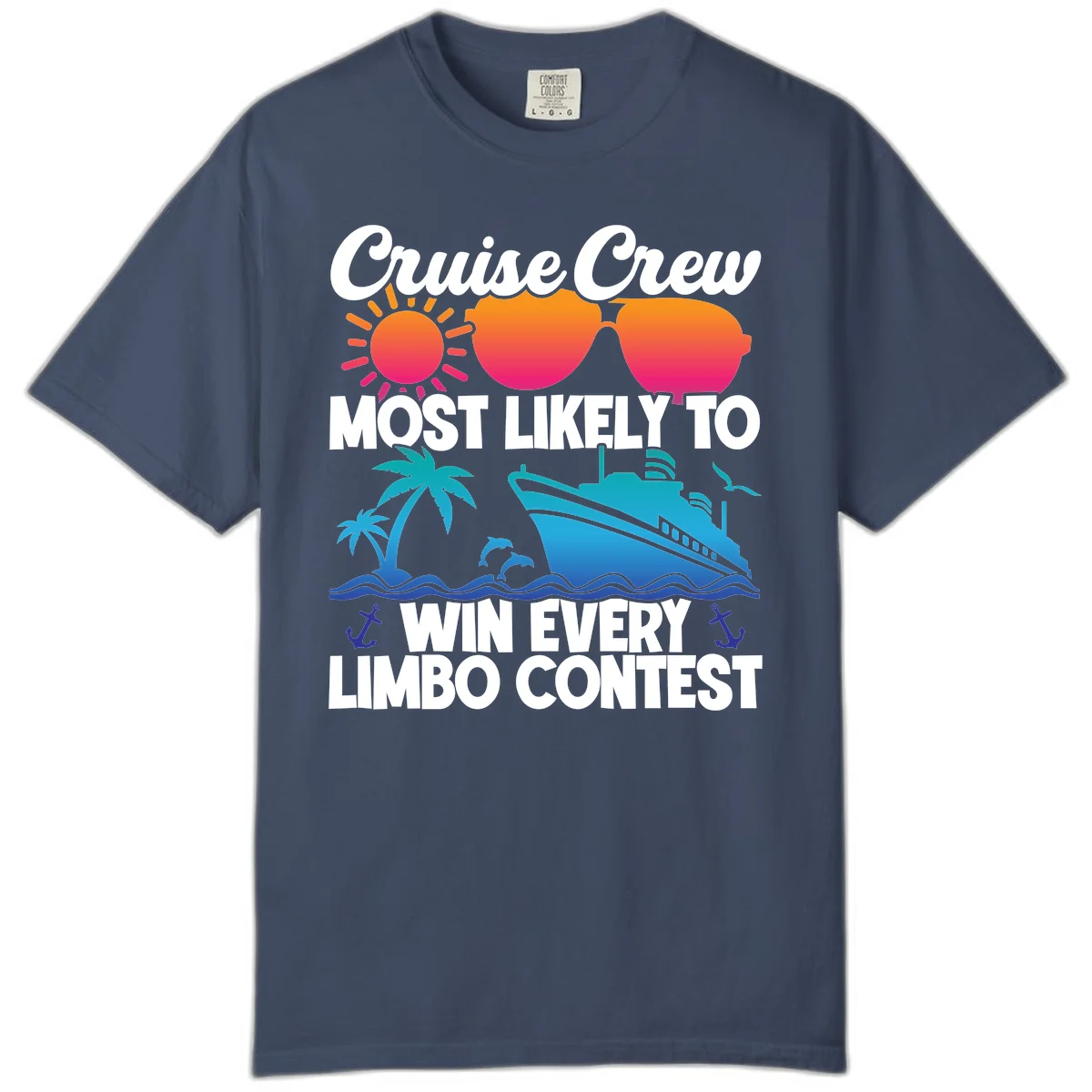 Cruise Crew Limbo Contest Comfort Color T-Shirt in Midnight