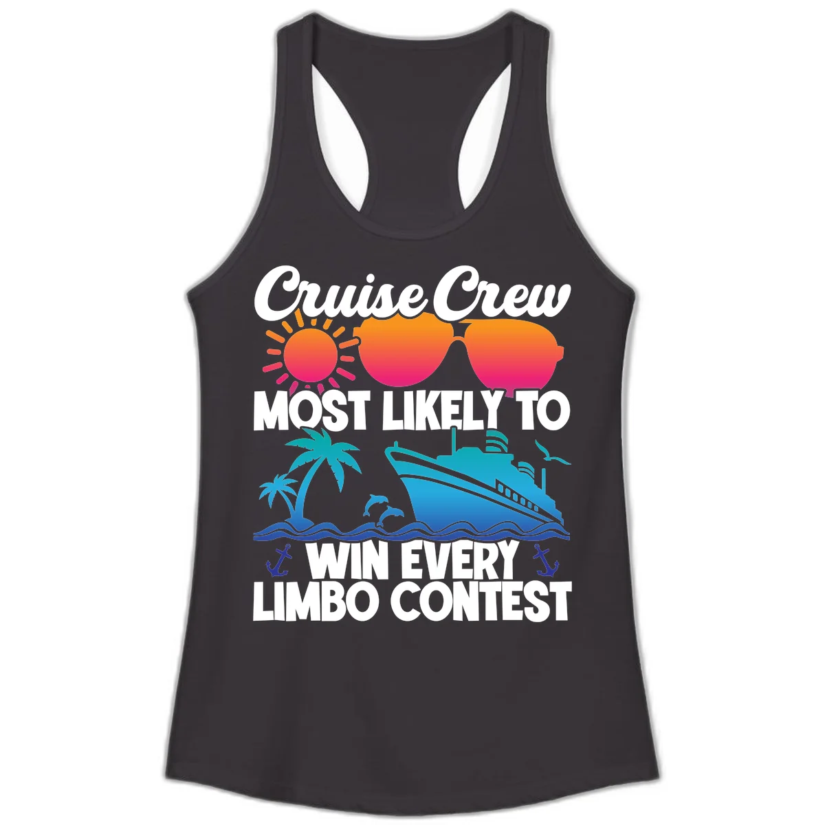 Cruise Crew Limbo Contest Ladies Tank Top in Black