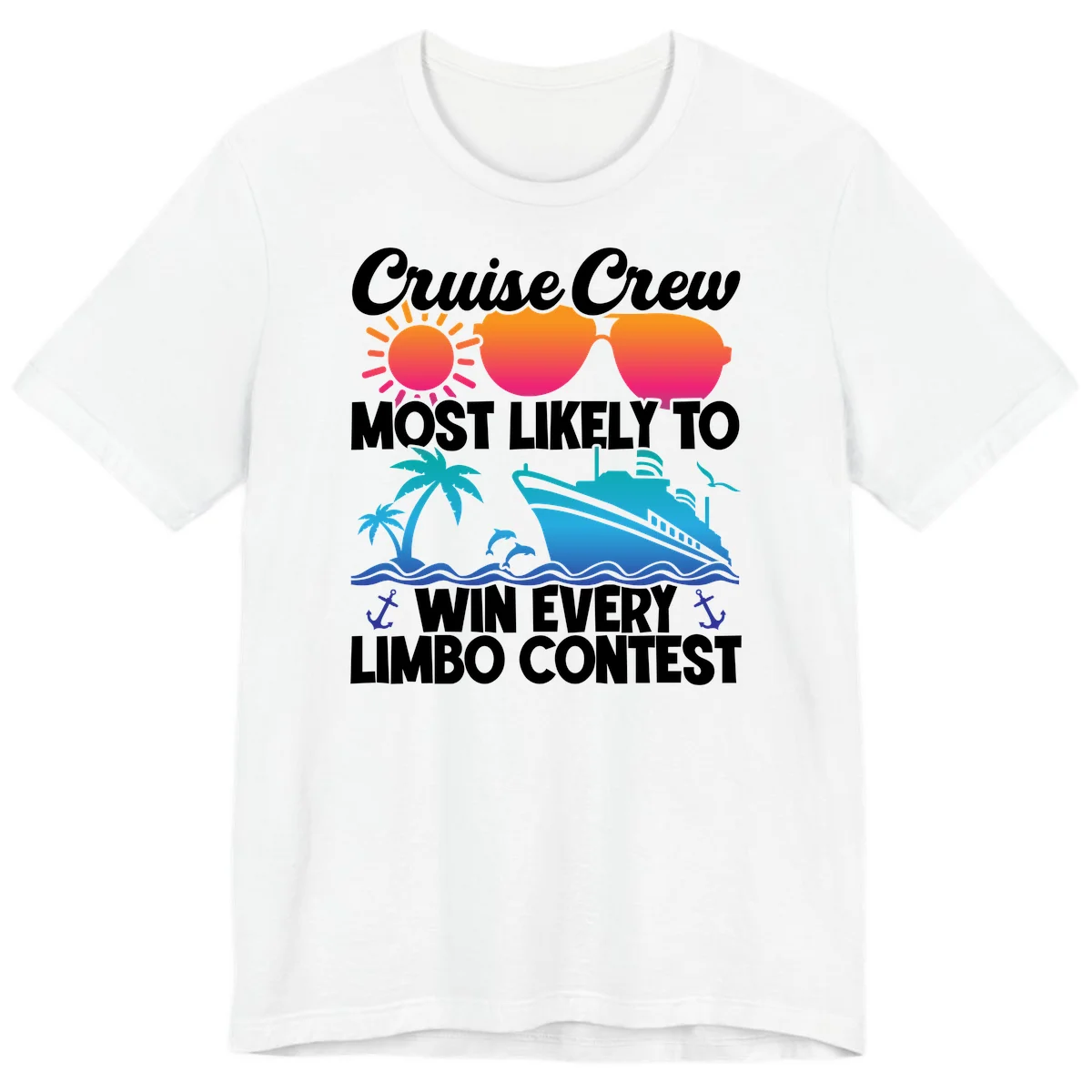 Cruise Crew Limbo Contest Funny Vacation Premium T-Shirt in White