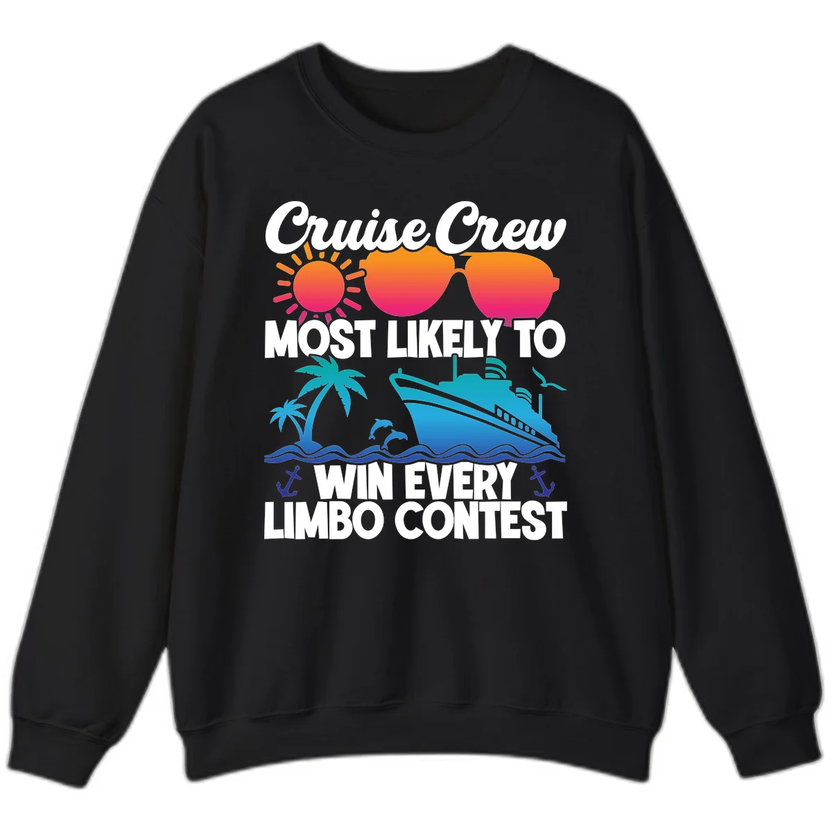 Cruise Crew Limbo Contest Sweatshirt in Black