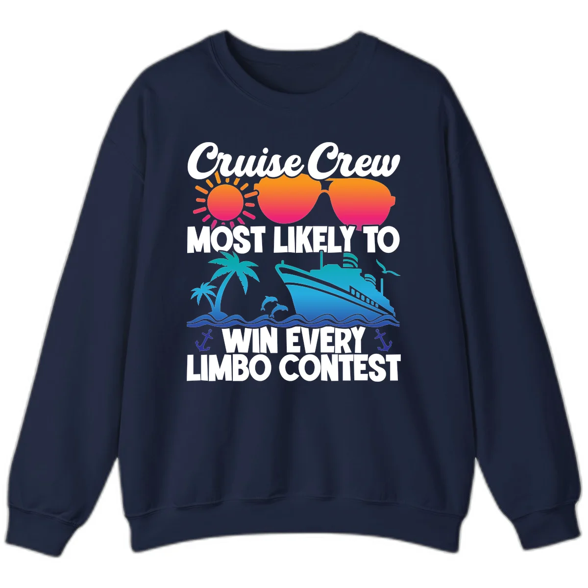Cruise Crew Limbo Contest Sweatshirt in Navy