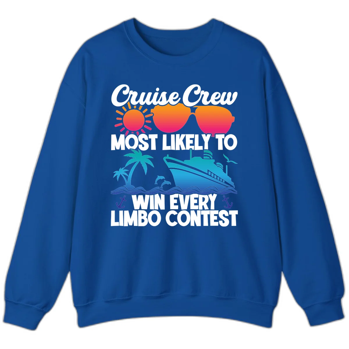 Cruise Crew Limbo Contest Sweatshirt in Royal