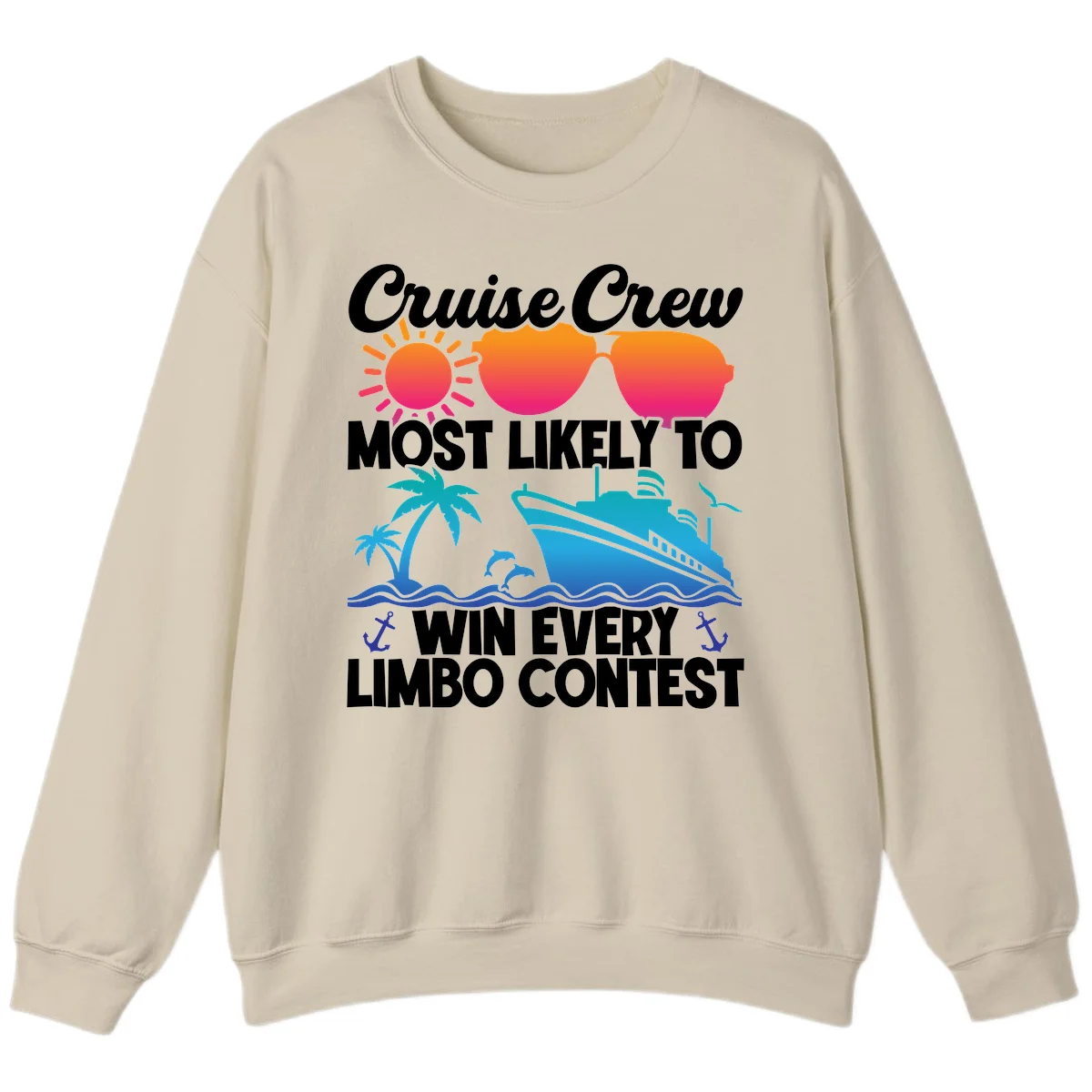 Cruise Crew Limbo Contest Sweatshirt in Sand