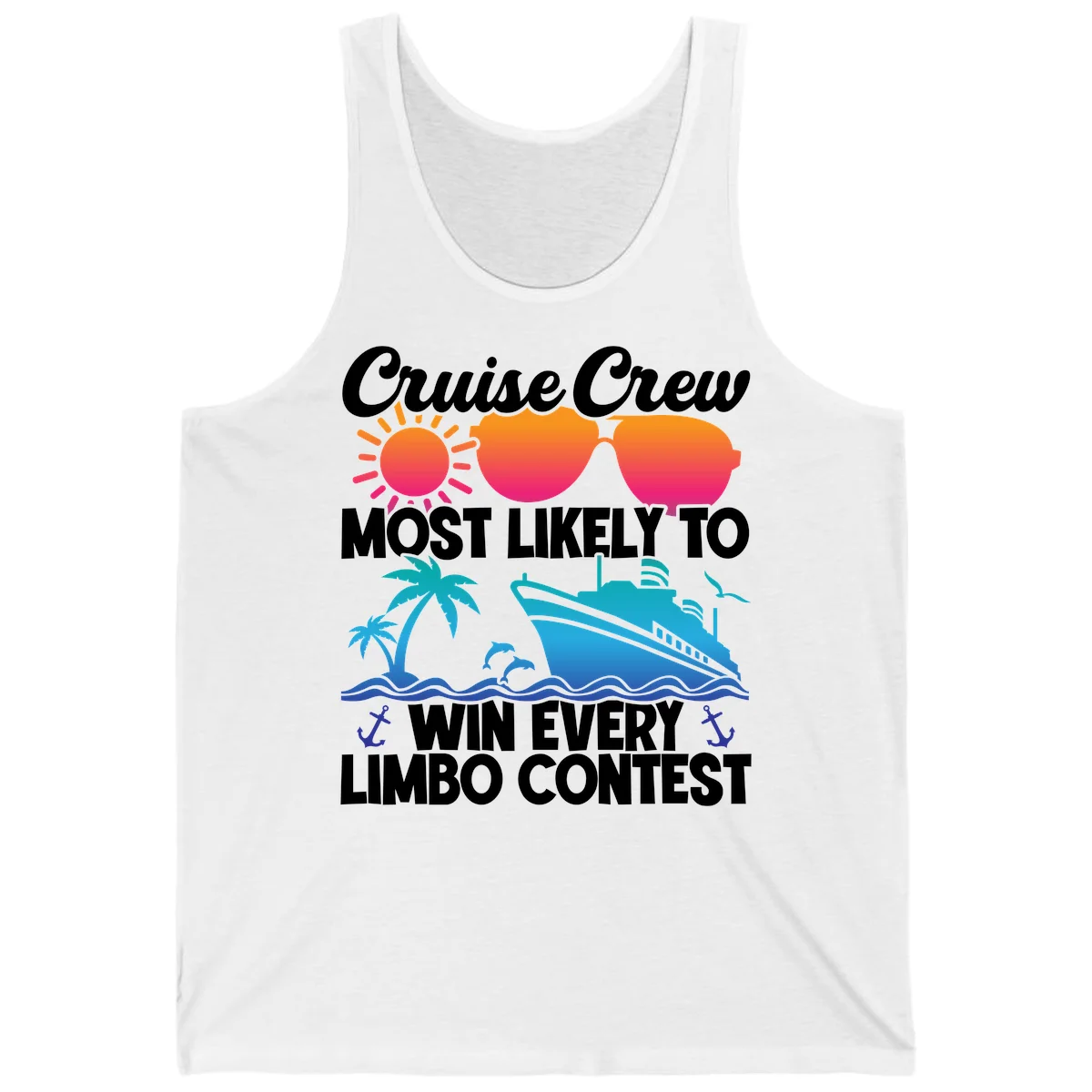Cruise Crew Limbo Contest Tank Top in White