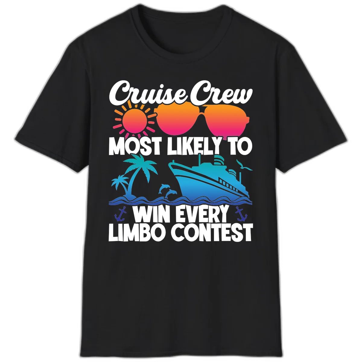 Cruise Crew Limbo Contest T-Shirt in Black