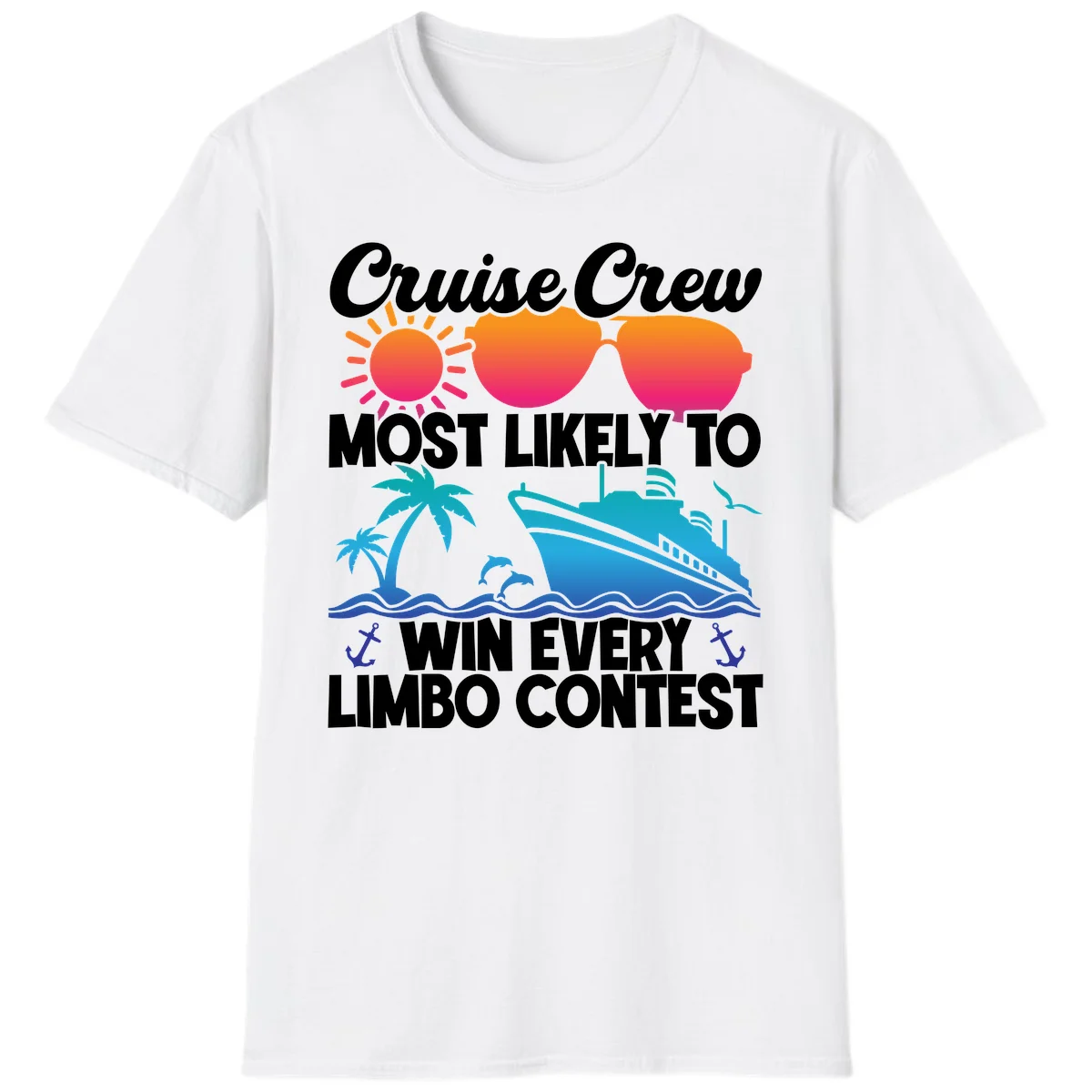 Cruise Crew Limbo Contest T-Shirt in White