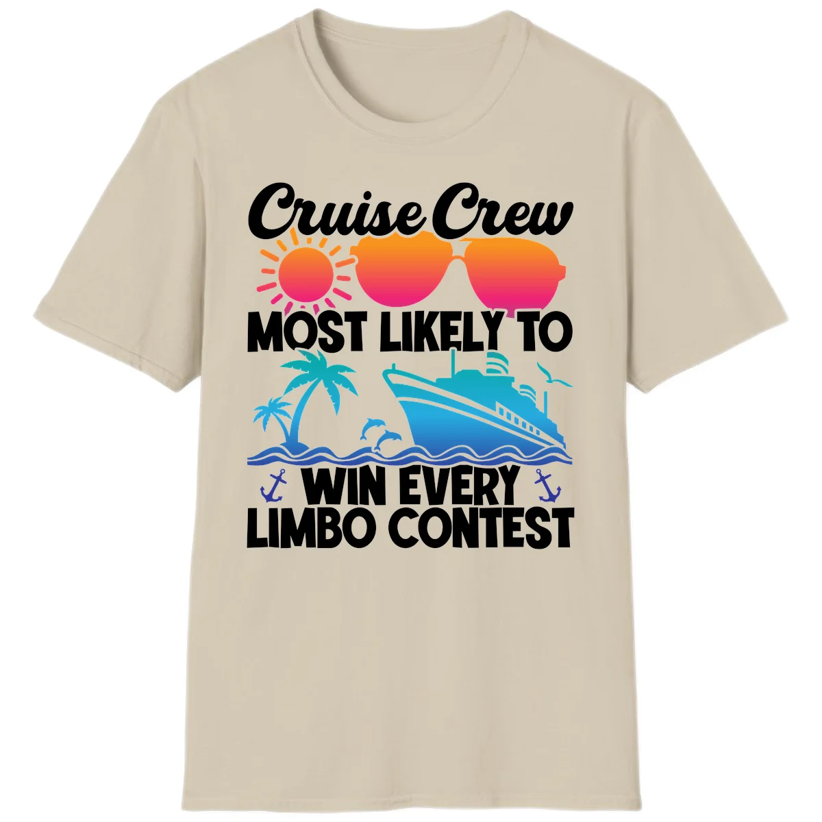 Cruise Crew Limbo Contest T-Shirt in Sand