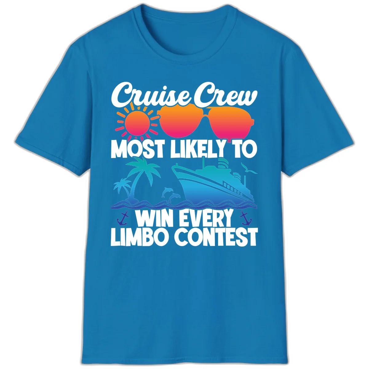 Cruise Crew Limbo Contest T-Shirt in Sapphire