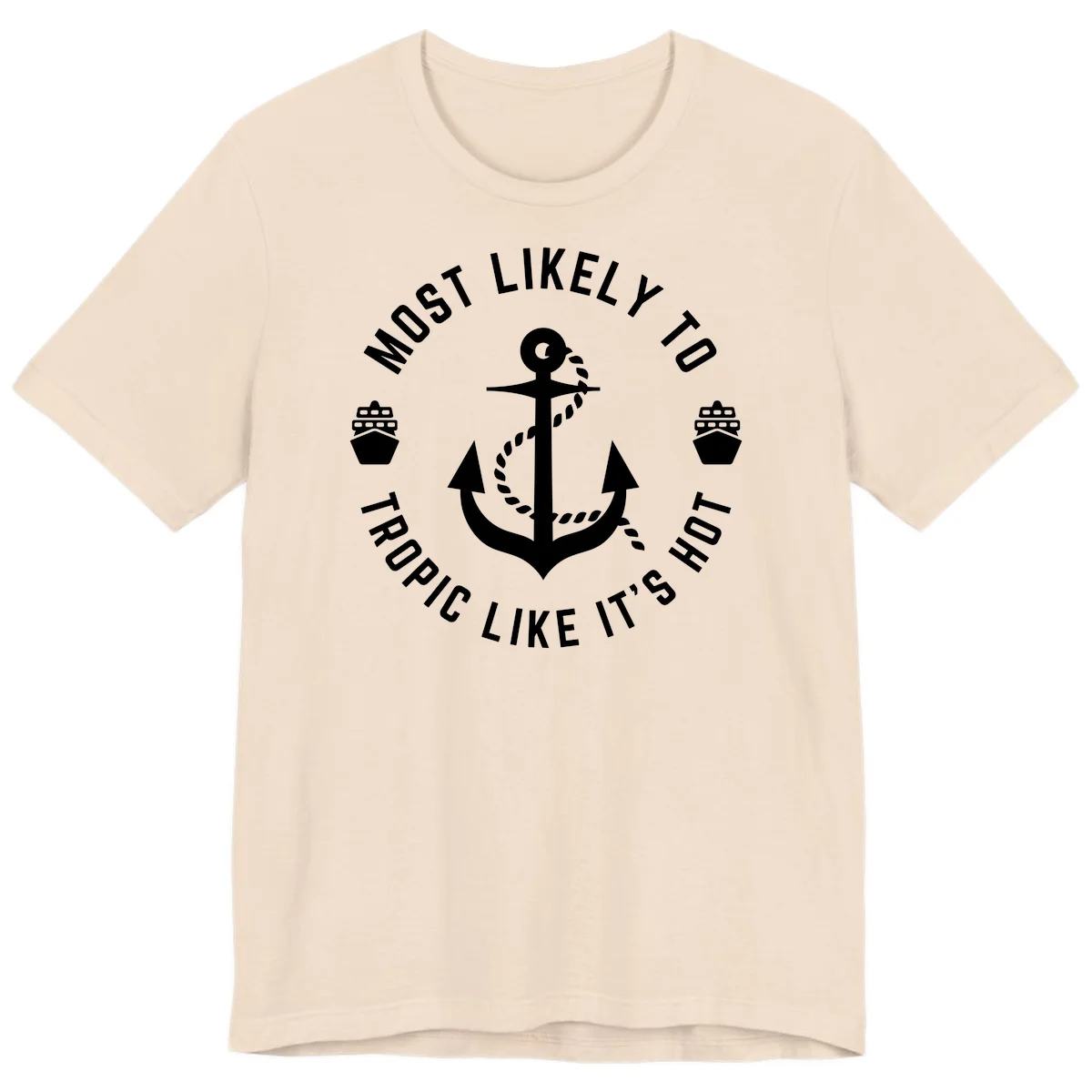 Most Likely To Tropical Like It's Hot Premium T-Shirt in Soft Cream