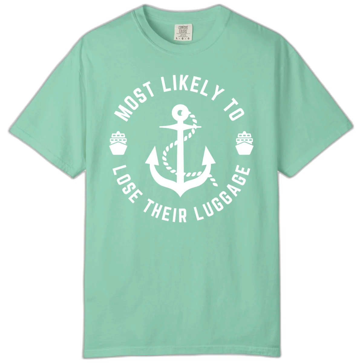Most Likely To Lose Their Luggage Comfort Color Tee in Island Reef