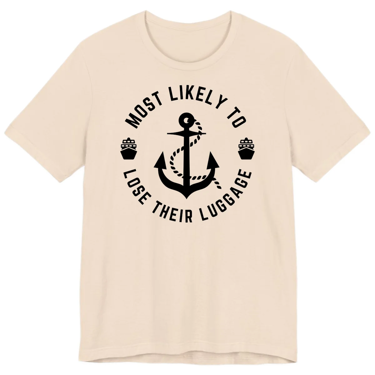 Most Likely To Lose Their Luggage Premium T-Shirt in Soft Cream