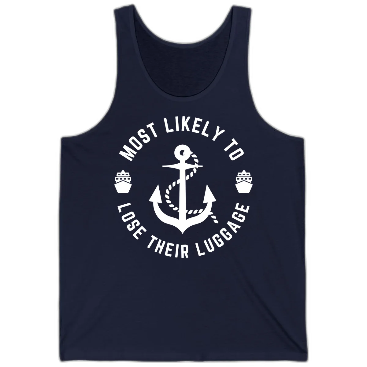 Most Likely To Lose Their Luggage Tank Top in Navy