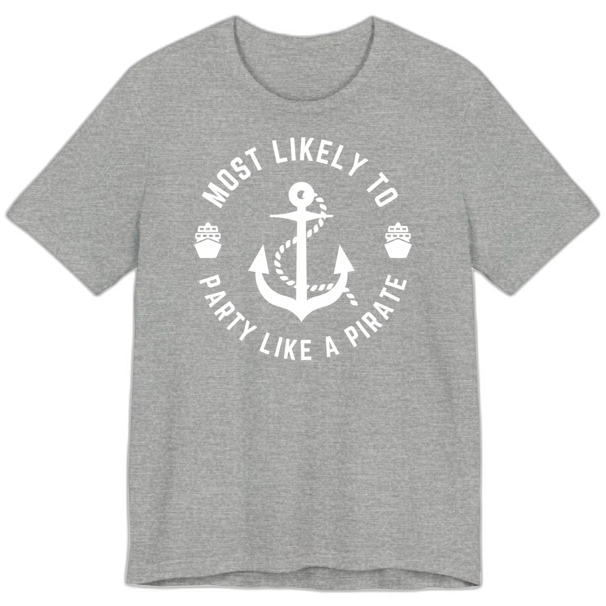 Most Likely To Party Like A Pirate Premium T-Shirt in Athletic Heather