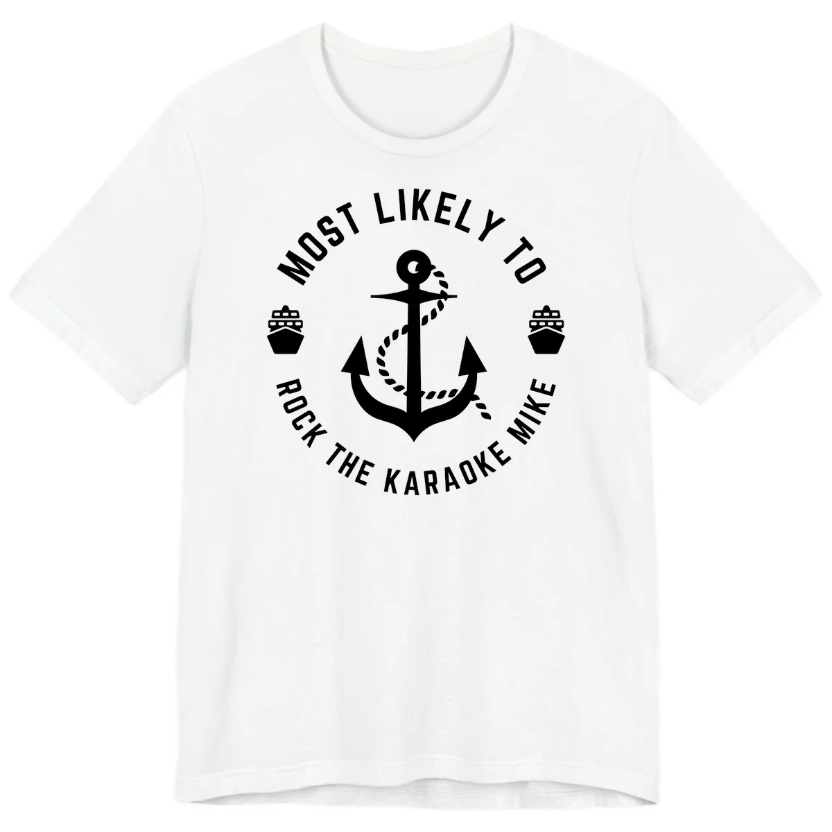 Most Likely To Rock The Karaoke Cruise Premium T-Shirt in White