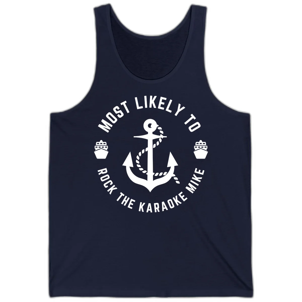 Most Likely To Rock The Karaoke Cruise Tank in Navy