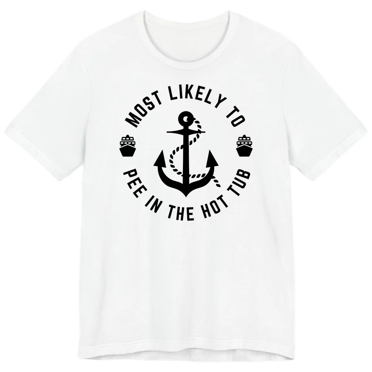 Most Likely To Pee In The Hot Tub Premium T-Shirt in White