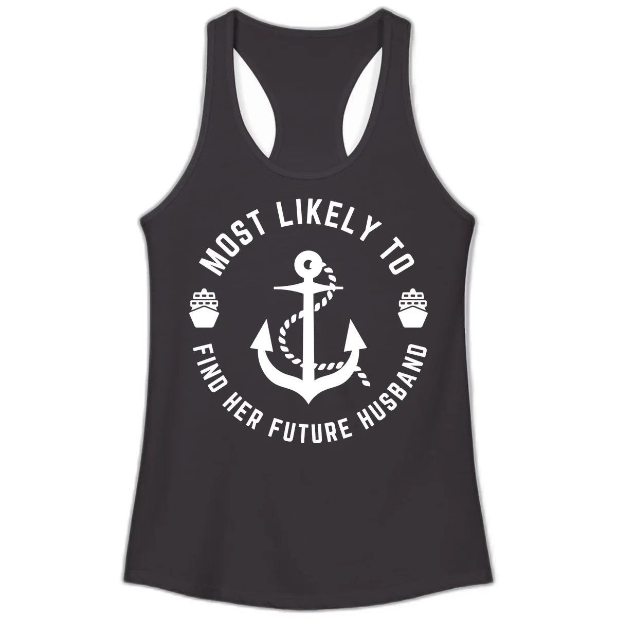 Most Likely To Find Her Future Husband Ladies Tank in Black