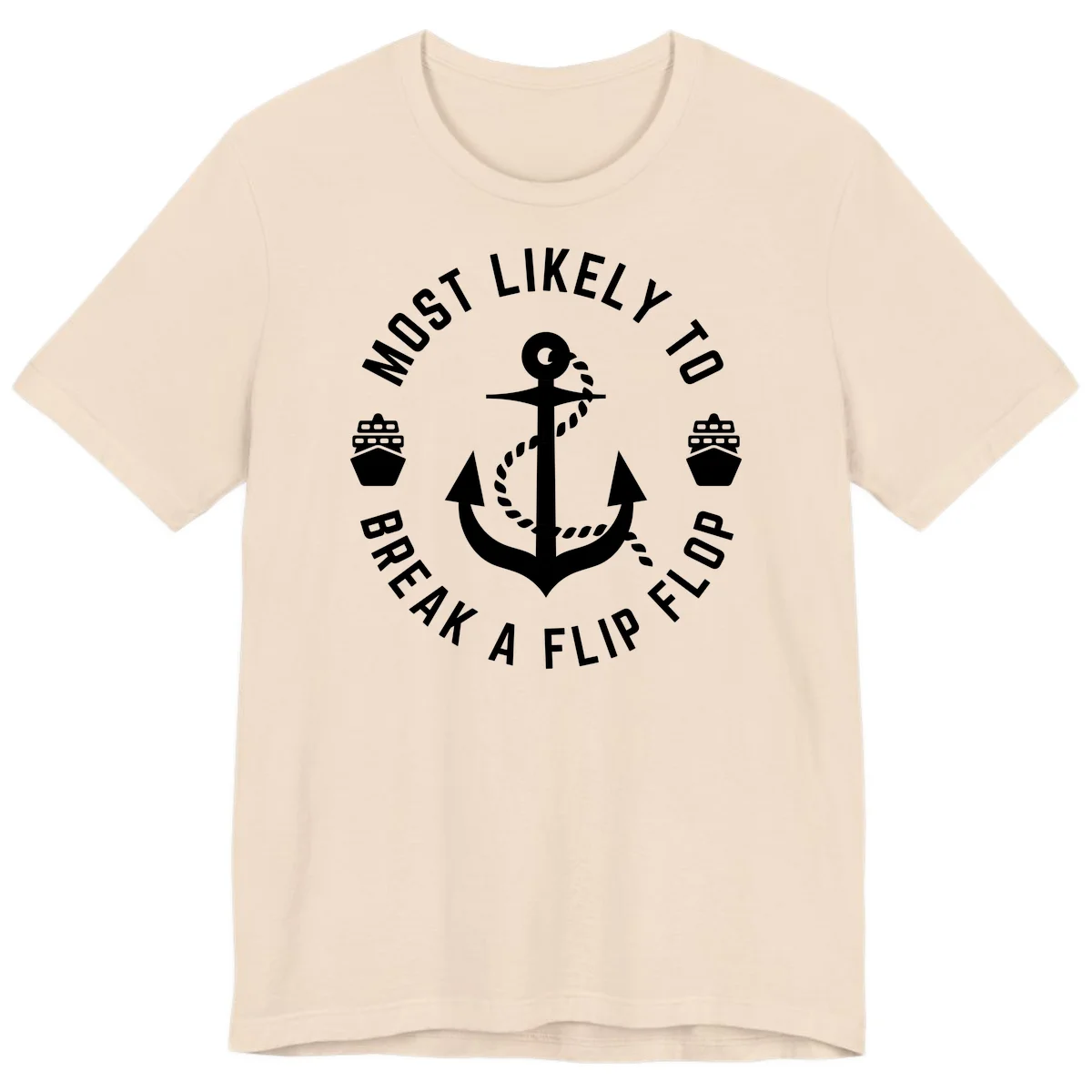 Most Likely To Break A Flip Flop Premium T-Shirt in Soft Cream