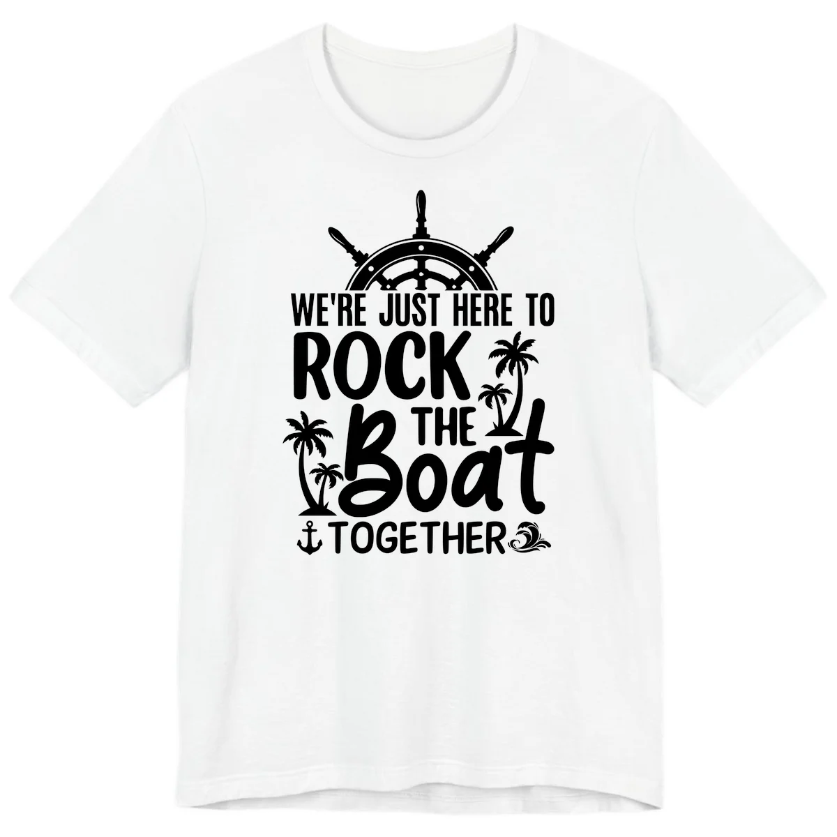 We're Just Here To Rock The Boat Together Premium T-Shirt in White