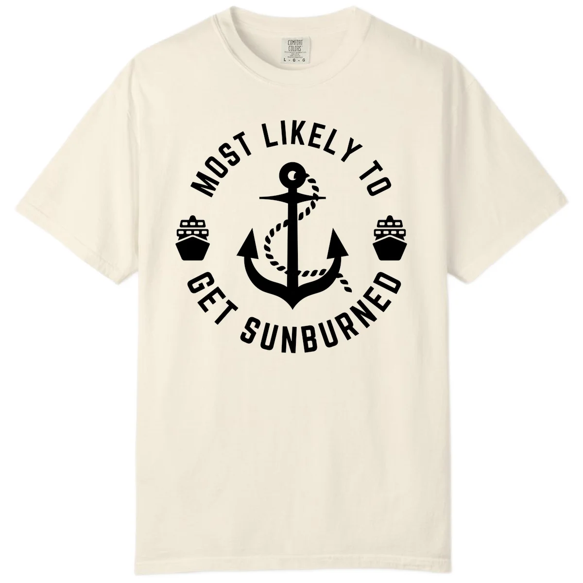 Most Likely To Get Sunburned Comfort Color in Ivory