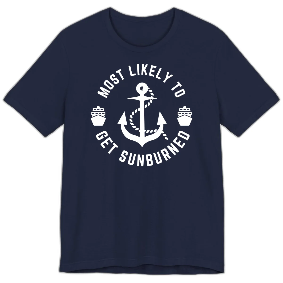 Most Likely To Get Sunburned Premium T-Shirt in Navy
