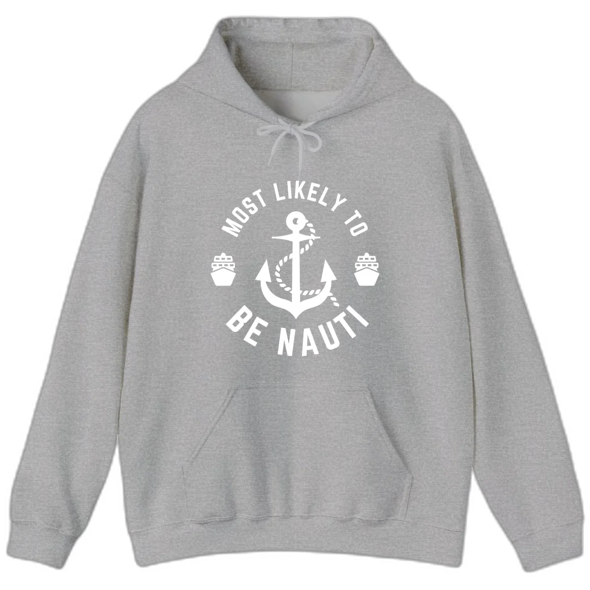 Most Likely To Be Nautical Hoodie in Sport Grey