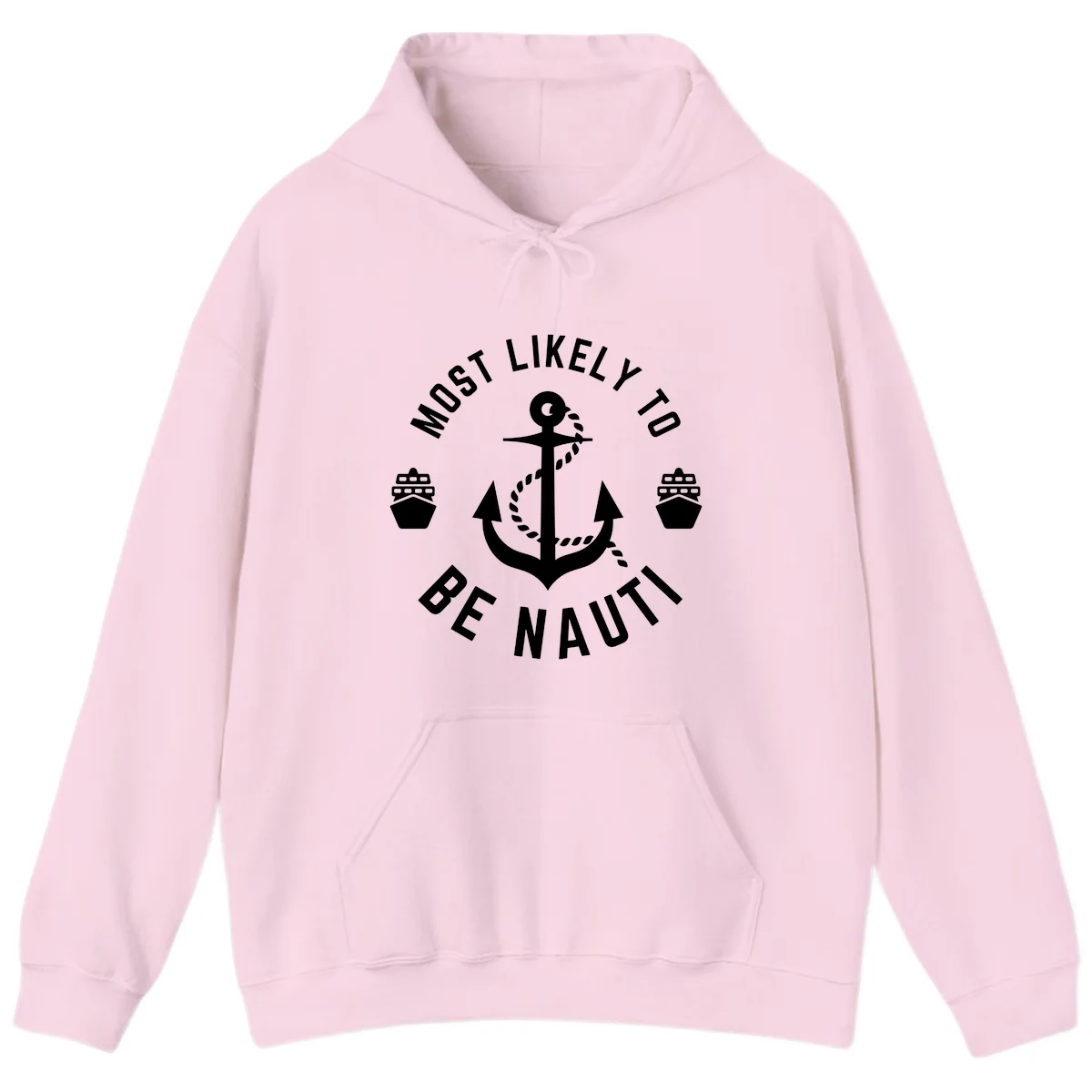 Most Likely To Be Nautical Hoodie in Light Pink