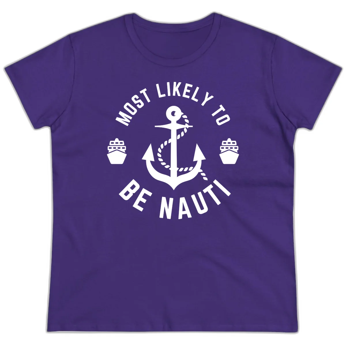 Most Likely To Be Nautical Ladies Tee in Purple