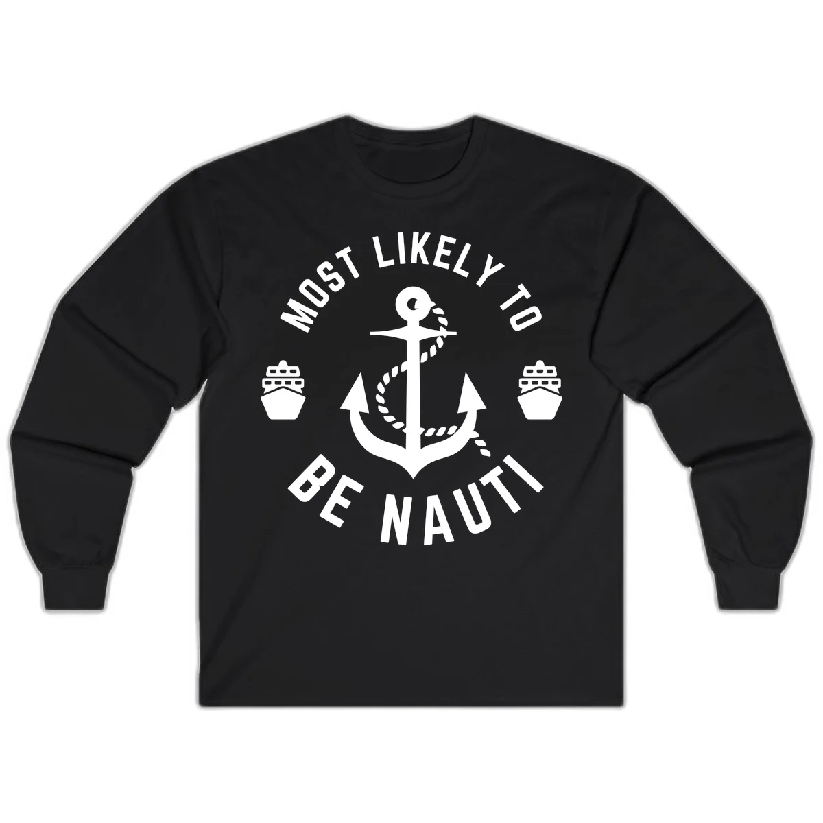 Most Likely To Be Nautical Long Sleeve in Black