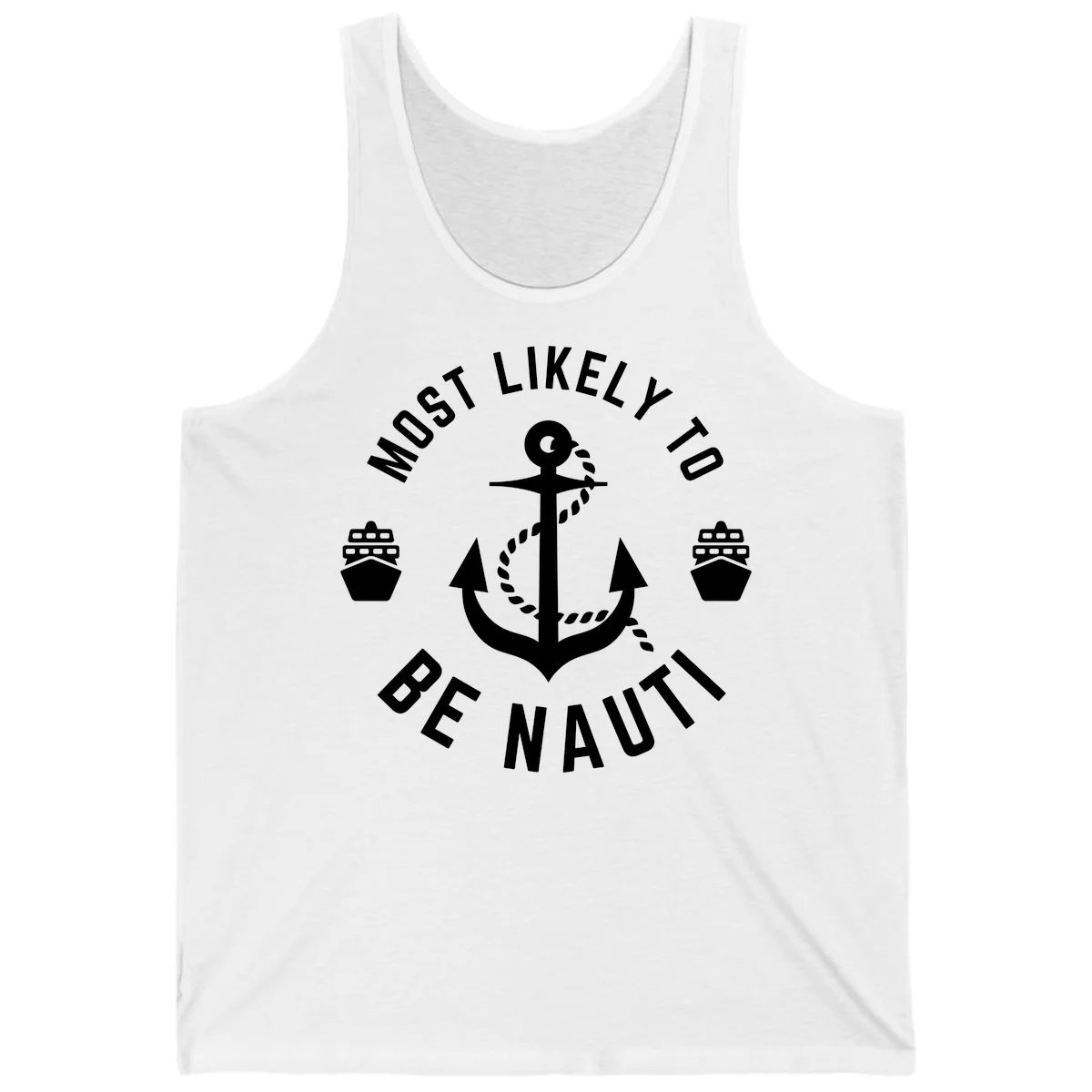 Most Likely To Be Nautical Tank in White