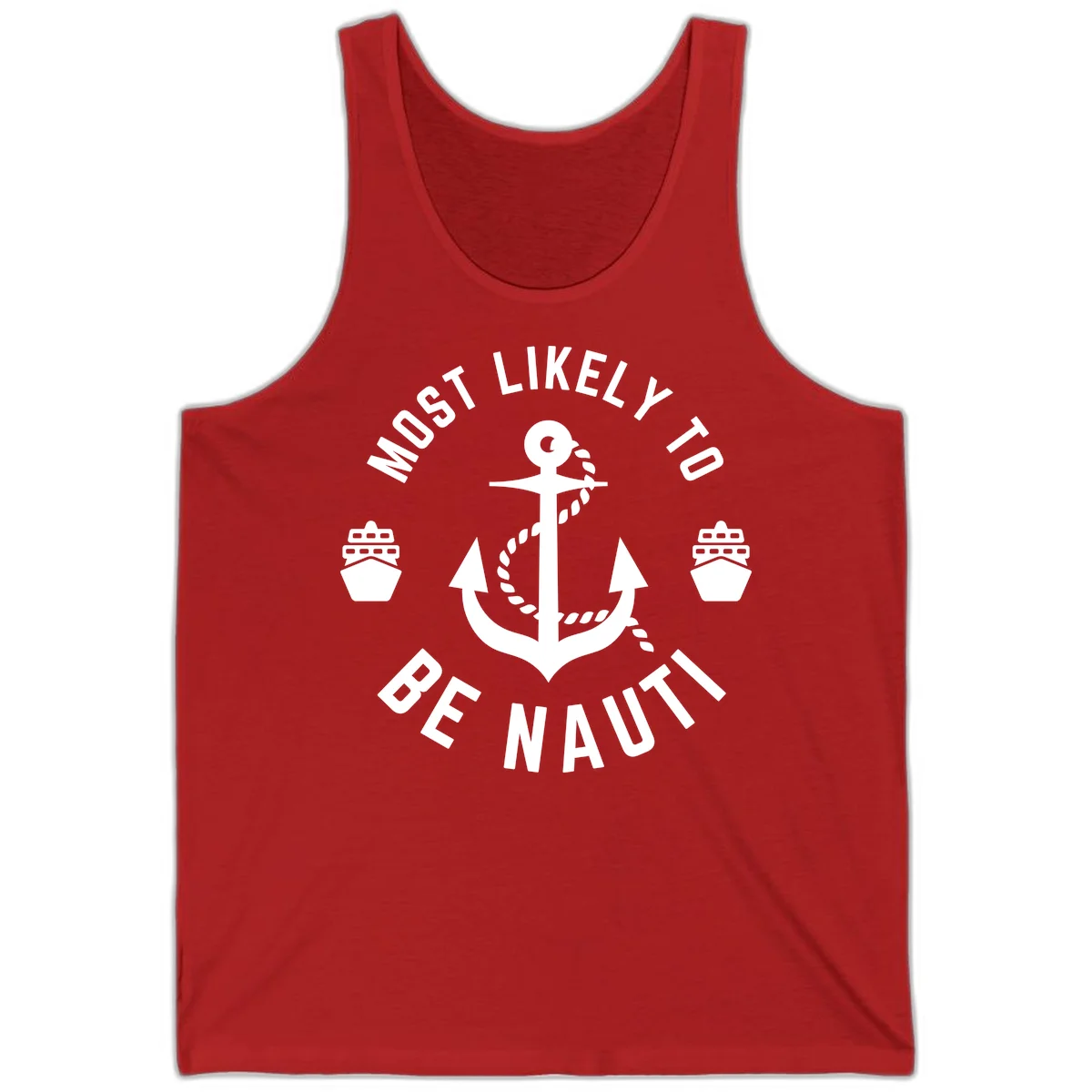 Most Likely To Be Nautical Tank in Red