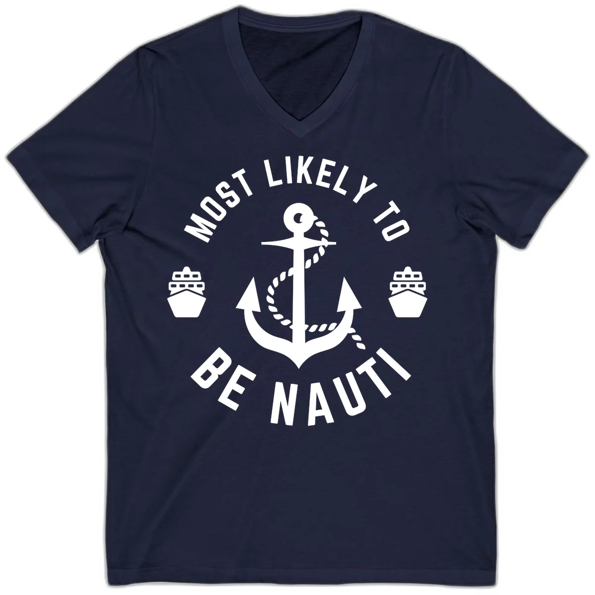 Most Likely To Be Nautical V-Neck in Navy