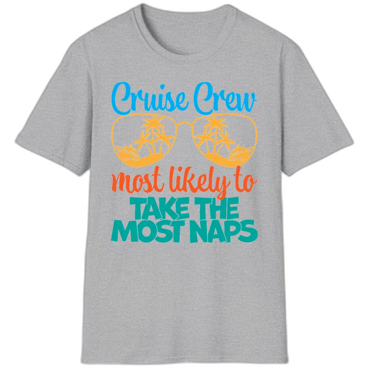 Cruise Crew Most Likely To Take The Naps T-Shirt in Sport Grey