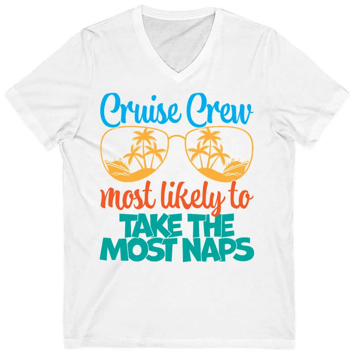 Cruise Crew Most Likely To Take The Naps V-Neck in White