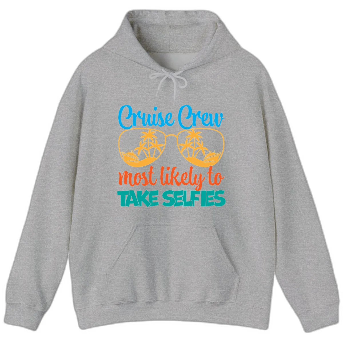 Cruise Crew Most Likely To Take Selfies Hoodie in Sport Grey