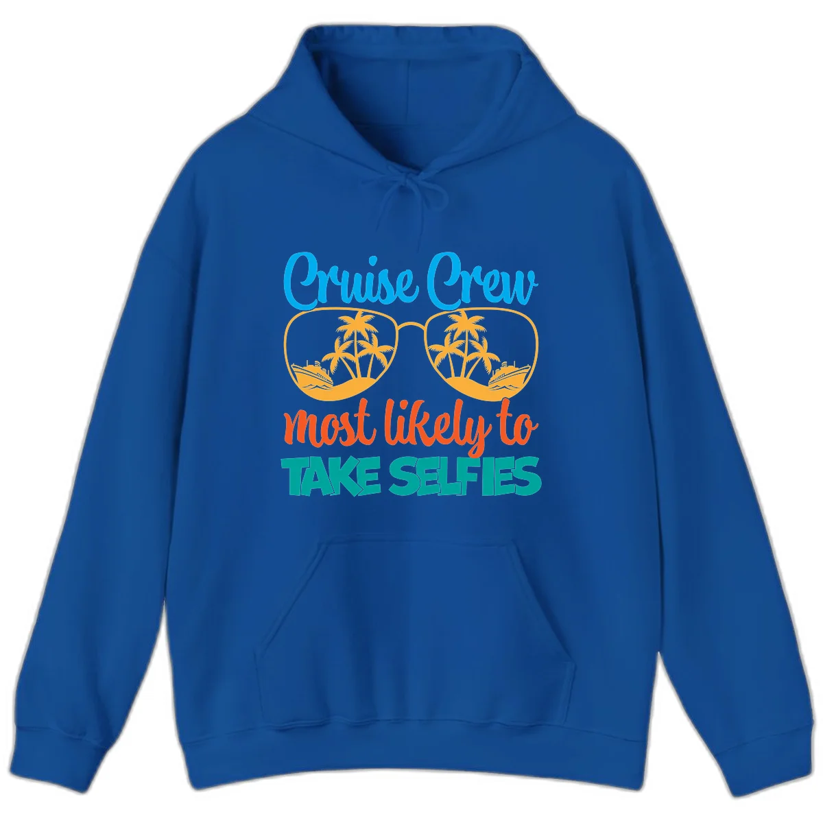 Cruise Crew Most Likely To Take Selfies Hoodie in Royal