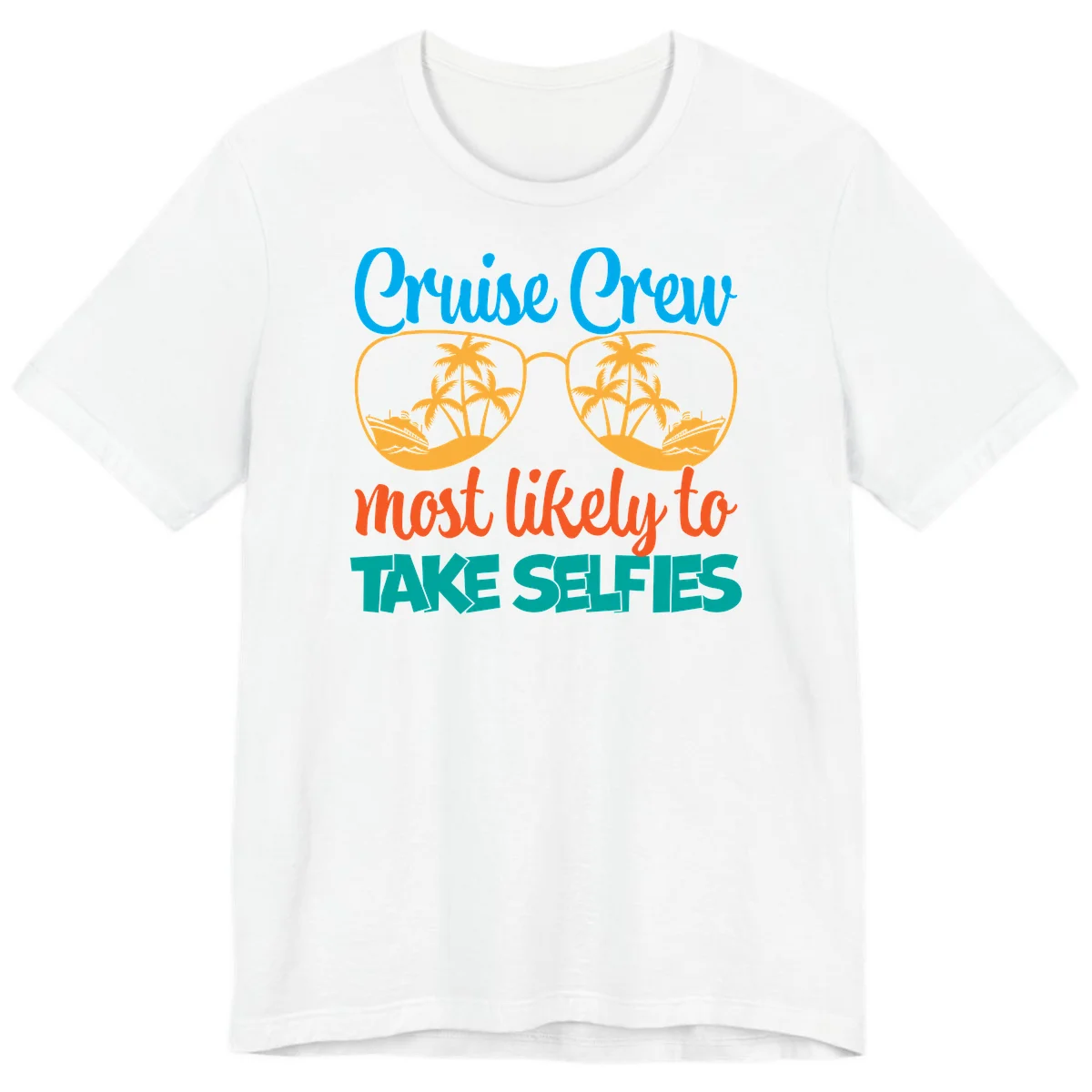 Cruise Crew Most Likely To Take Selfies Premium T-Shirt in White