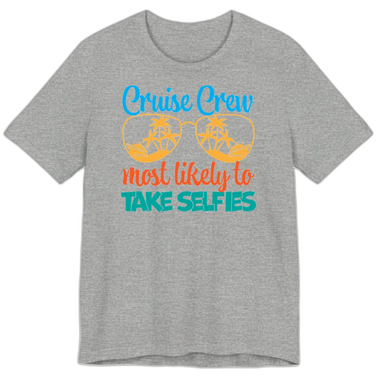 Cruise Crew Most Likely To Take Selfies Premium T-Shirt in Athletic Heather
